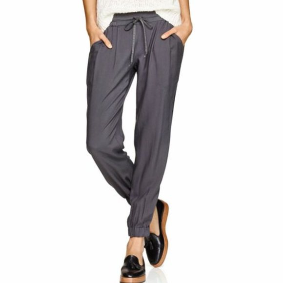 Talula Chalet Gray "Los Felizas" Lightweight Twill Jogger Pant- Sz. Sm - Picture 10 of 10